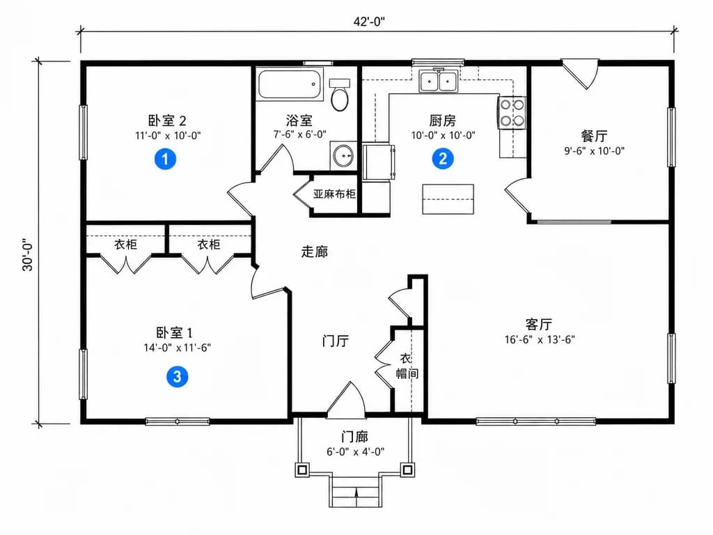 一次性应用于布局的三个编号标记编辑