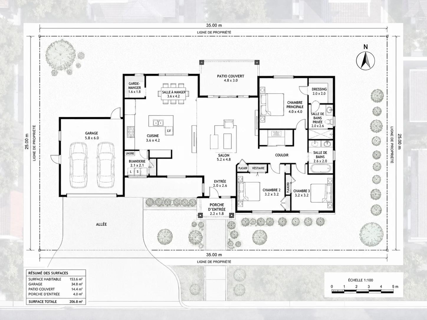 Photo aérienne d'un bâtiment convertie en plan d'étage